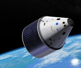 Maquette grandeur nature de la capsule Nyx de The Exploration Company au Rapid Innovation Lab de Houston